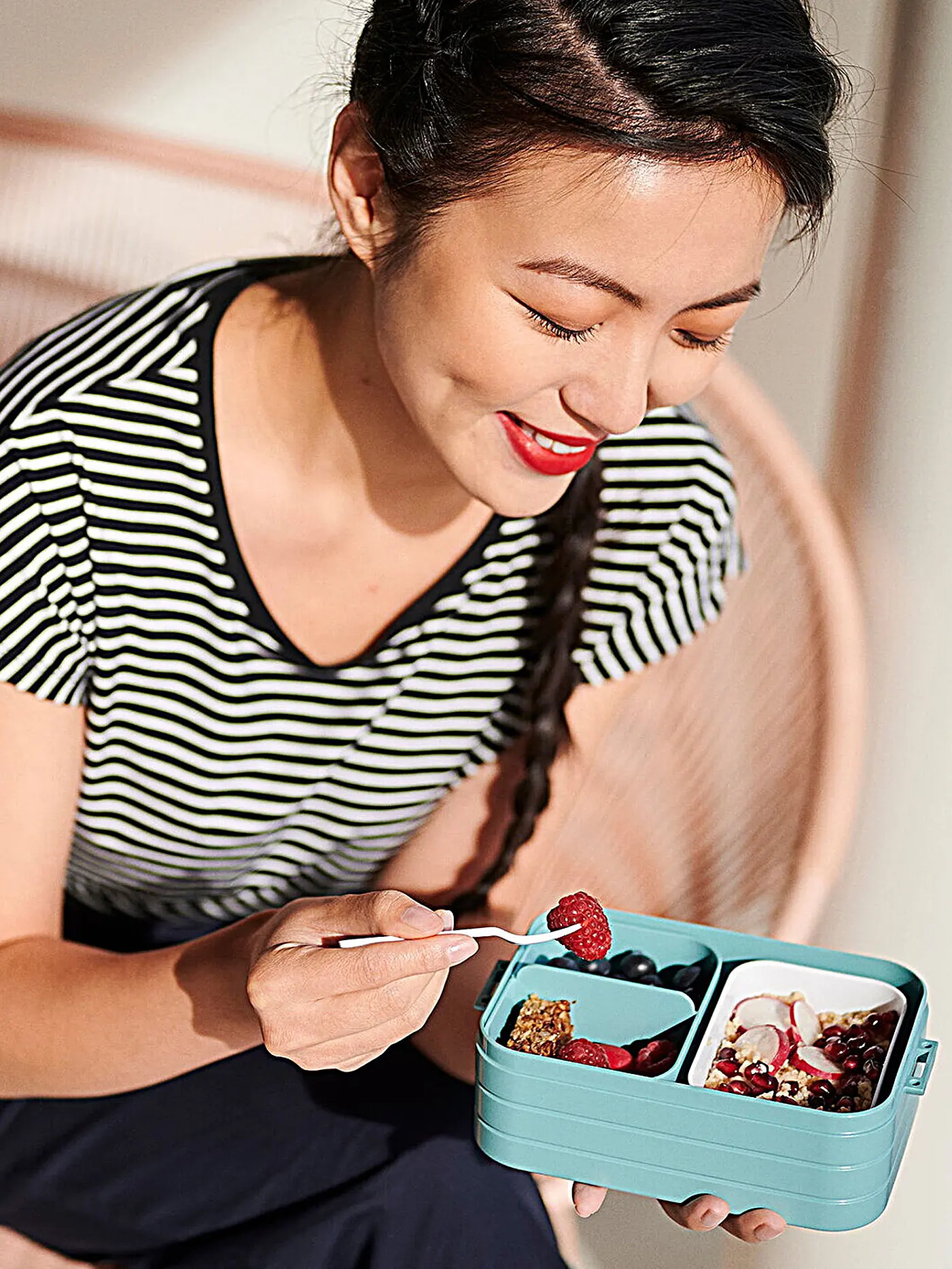 MEPAL | Lunchbox BENTO Midi Take a Break 18,5x12cm Vivid Mauve | 